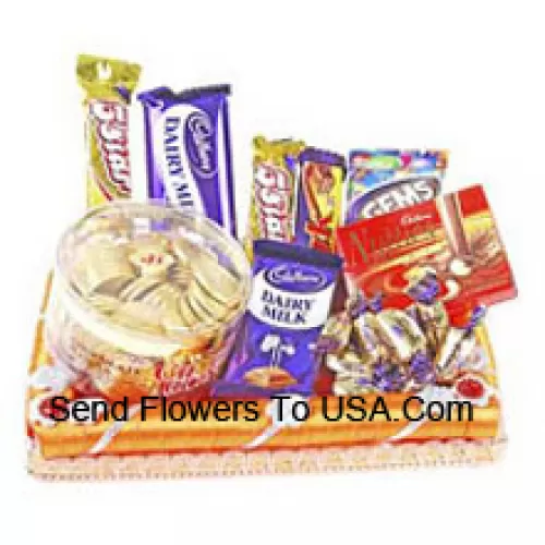 Cadeauverpakte Assortiment Chocolaatjes (Dit product moet worden vergezeld van de bloemen)